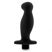 Черный анальный вибромассажёр Silicone Vibrating Prostate Massager 02 - 10,8 см. - Blush Novelties - в Смоленске купить с доставкой