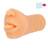 Телесный мастурбатор-ротик с высунутым язычком - Bior toys - в Смоленске купить с доставкой