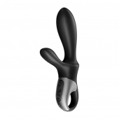 Черный анальный вибратор Heat Climax+ с функцией нагрева - 20,6 см. - Satisfyer - в Смоленске купить с доставкой