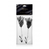 Зажимы для сосков с черными перьями Sweet Caress Feather Nipple Clumps - Sweet Caress - купить с доставкой в Смоленске