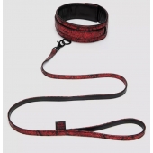 Стильный ошейник с поводком Reversible Faux Leather Collar and Lead - Fifty Shades of Grey - купить с доставкой в Смоленске