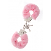 Металлические наручники с розовой меховой опушкой METAL HANDCUFF WITH PLUSH PINK - Dream Toys - купить с доставкой в Смоленске