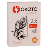 Тонкие презервативы OKOTO Thin Extra Soft - 3 шт. - Sitabella - купить с доставкой в Смоленске