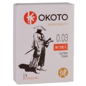 Ультратонкие презервативы OKOTO Ultra Thin - 3 шт. - Sitabella - купить с доставкой в Смоленске