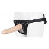 Пустотелый страпон Harness CLASSIC с бандажом - 19,5 см. - LOVETOY (А-Полимер) - купить с доставкой в Смоленске