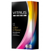 Цветные ароматизированные презервативы VITALIS PREMIUM color   flavor - 12 шт. - Vitalis - купить с доставкой в Смоленске