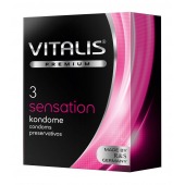 Презервативы с пупырышками и кольцами VITALIS PREMIUM sensation - 3 шт. - Vitalis - купить с доставкой в Смоленске