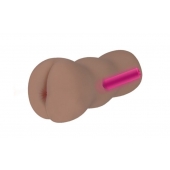 Коричневый вибромастурбатор-анус TONGGGO-Black Angel Auto - KOKOS - в Смоленске купить с доставкой