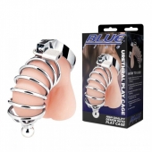 Серебристая клетка для члена Urethral Play Cage - BlueLine - купить с доставкой в Смоленске