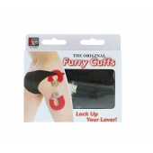 Металлические наручники с чёрной меховой опушкой - Dream Toys - купить с доставкой в Смоленске