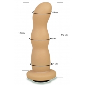 Телесная рельефная насадка Harness - 14,2 см. - LOVETOY (А-Полимер) - купить с доставкой в Смоленске