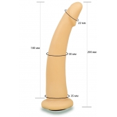 Телесная гладкая насадка-фаллоимитатор Harness - 20 см. - LOVETOY (А-Полимер) - купить с доставкой в Смоленске