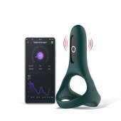 Изумрудное виброкольцо Magic Motion Rise с подхватом мошонки - Magic Motion - в Смоленске купить с доставкой