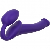 Фиолетовый безремневой страпон Silicone Bendable Strap-On - size M - Strap-on-me - купить с доставкой в Смоленске