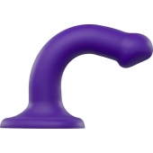 Фиолетовый фаллоимитатор-насадка Strap-On-Me Dildo Dual Density size S - 17 см. - Strap-on-me - купить с доставкой в Смоленске