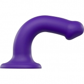 Фиолетовый фаллоимитатор-насадка Strap-On-Me Dildo Dual Density size M - 18 см. - Strap-on-me - купить с доставкой в Смоленске