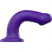 Фиолетовый фаллоимитатор-насадка Strap-On-Me Dildo Dual Density size L - 19 см. - Strap-on-me - купить с доставкой в Смоленске