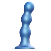Голубая насадка Strap-On-Me Dildo Plug Balls size L - Strap-on-me - купить с доставкой в Смоленске
