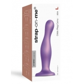 Фиолетовая насадка Strap-On-Me Dildo Plug Curvy size L - Strap-on-me - купить с доставкой в Смоленске
