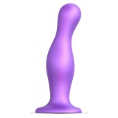 Фиолетовая насадка Strap-On-Me Dildo Plug Curvy size L - Strap-on-me - купить с доставкой в Смоленске
