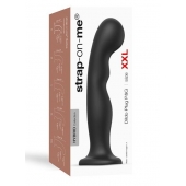 Черная насадка Strap-On-Me Dildo Plug P G size XXL - Strap-on-me - купить с доставкой в Смоленске