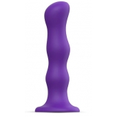 Фиолетовая насадка Strap-On-Me Dildo Geisha Balls size M - Strap-on-me - купить с доставкой в Смоленске