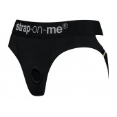 Черные трусики для насадок Heroine Lingerie Harness - size S - Strap-on-me - купить с доставкой в Смоленске