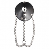 Утяжка для мошонки из искусственной кожи с цепочками PARACHUTE BALL STRETCHER - BlueLine - купить с доставкой в Смоленске
