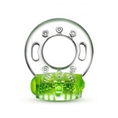 Зеленое эрекционное виброкольцо Arouser Vibrating C-Ring - Blush Novelties - в Смоленске купить с доставкой
