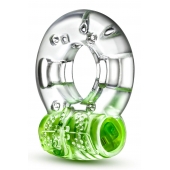 Зеленое эрекционное виброкольцо Arouser Vibrating C-Ring - Blush Novelties - в Смоленске купить с доставкой