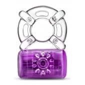Фиолетовое эрекционное виброкольцо One Night Stand Vibrating C-Ring - Blush Novelties - в Смоленске купить с доставкой