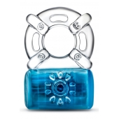 Синее эрекционное виброкольцо One Night Stand Vibrating C-Ring - Blush Novelties - в Смоленске купить с доставкой
