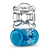 Синее эрекционное виброкольцо One Night Stand Vibrating C-Ring - Blush Novelties - в Смоленске купить с доставкой