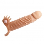 Телесная удлиняющая вибронасадка Penis Sleeve Connor - 17 см. - Baile - в Смоленске купить с доставкой