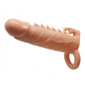 Телесная удлиняющая насадка Penis Sleeve Emmitt - 17 см. - Baile - в Смоленске купить с доставкой