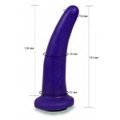 Фиолетовая гладкая изогнутая насадка-плаг - 13,3 см. - LOVETOY (А-Полимер) - купить с доставкой в Смоленске