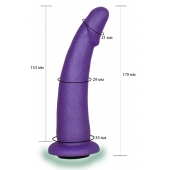 Фиолетовая гладкая изогнутая насадка-плаг - 17 см. - LOVETOY (А-Полимер) - купить с доставкой в Смоленске