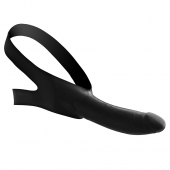 Черный кляп-страпон Masters Mini Face Fuck Strap-On - 14 см. - XR Brands - купить с доставкой в Смоленске
