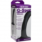 Черная изогнутая насадка Vac-U-Lock G-Spot - 16,5 см. - Doc Johnson - купить с доставкой в Смоленске