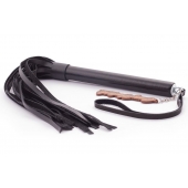 Черная кожаная плеть  Индиго  - 50 см. - Crazy Handmade - купить с доставкой в Смоленске