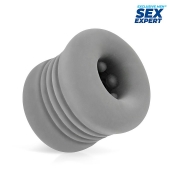 Серый эластичный мини-мастурбатор - Sex Expert - в Смоленске купить с доставкой