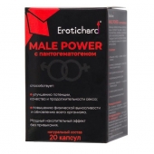 Капсулы для мужчин Erotichard male power с пантогематогеном - 20 капсул (0,370 гр.) - Erotic Hard - купить с доставкой в Смоленске