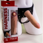 Страпон Харнесс из трусиков и насадки-фаллоса - 17,5 см. - LOVETOY (А-Полимер) - купить с доставкой в Смоленске