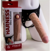 Насадка-фаллос в комплекте с трусиками Harness - 21,6 см. - LOVETOY (А-Полимер) - купить с доставкой в Смоленске
