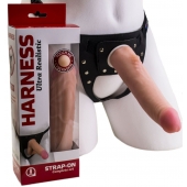 Реалистичный страпон Harness из трусиков и насадки-фаллоса - 18,5 см. - LOVETOY (А-Полимер) - купить с доставкой в Смоленске
