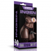 Женский темнокожий страпон Easy Strapon Set 7 Inch - 18 см. - Lovetoy - купить с доставкой в Смоленске