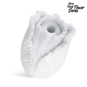 Белый нереалистичный мастурбатор в форме бутона цветка Tulips - 1137 - в Смоленске купить с доставкой