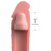Телесная насадка-удлинитель 1 Inch Silicone X-tension - 17,8 см. - Pipedream - в Смоленске купить с доставкой