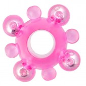 Эрекционное кольцо c бусинками - Toyfa Basic - в Смоленске купить с доставкой