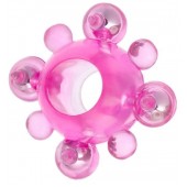 Эрекционное кольцо c бусинками - Toyfa Basic - в Смоленске купить с доставкой